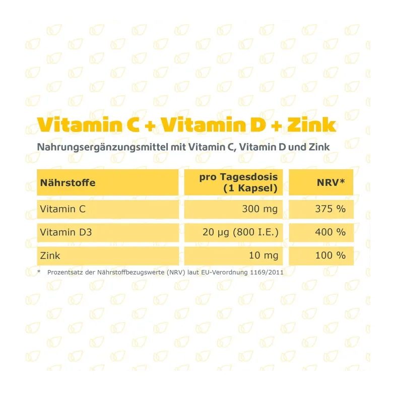Vitamin C+Vitamin D+Zink Immunsystem Ultra Kapseln, 120 St