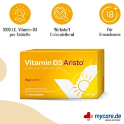 Vitamin D3 Aristo 1000 I.E. Tabletten, 200 St