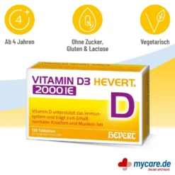 Vitamin D3 Hevert 2.000 I.E. Tabletten, 120 St