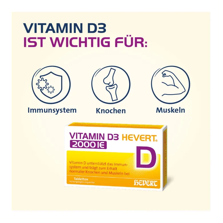 Vitamin D3 Hevert 2.000 I.E. Tabletten, 120 St