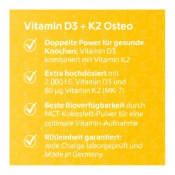 Vitamin D3+K2 Osteo Kapseln, 120 St