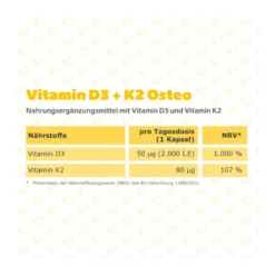Vitamin D3+K2 Osteo Kapseln, 120 St