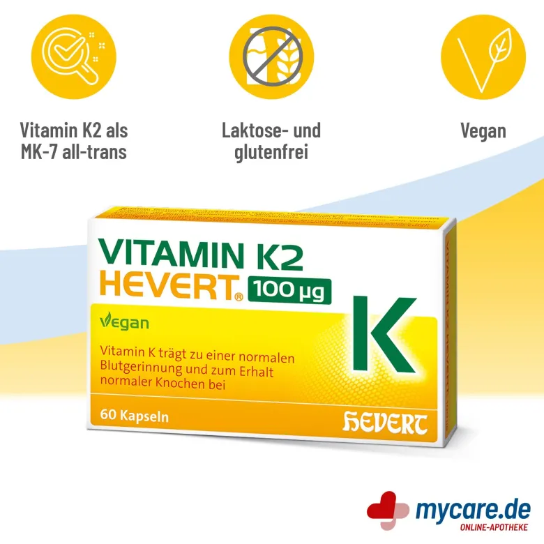 Vitamin K2 Hevert 100 µg Kapseln, 60 St