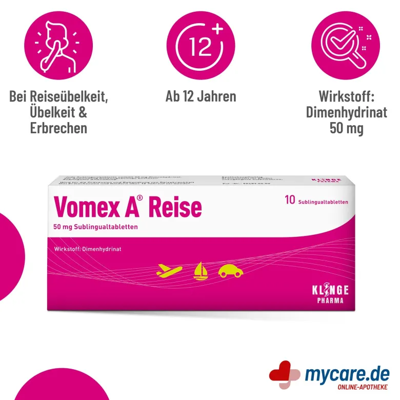 Vomex A Reise 50 mg Sublingualtabletten, 10 St