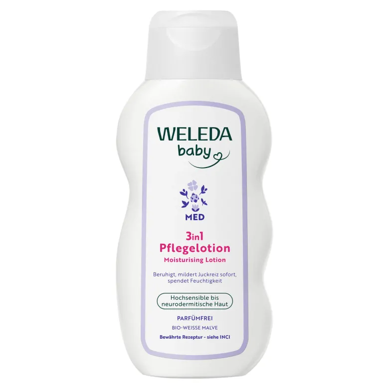 Weleda Baby Med 3in1 Pflegelotion Weiße Malve, 200 ml