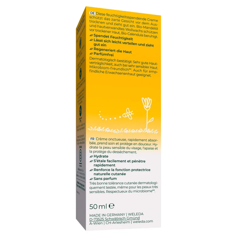 Weleda Calendula Gesichtscreme Parfümfrei, 50 ml