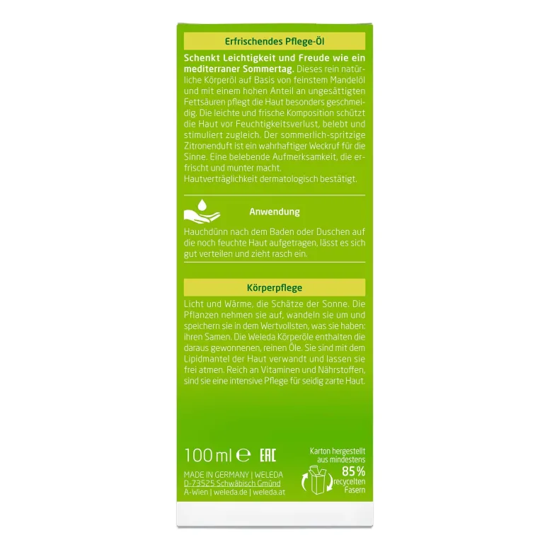 Weleda Citrus Erfrischendes Pflege-Öl, 100 ml