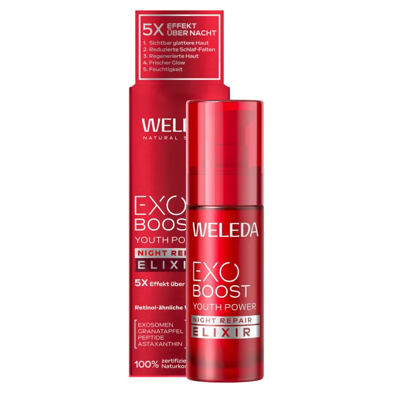 Weleda ExoBoost Youth Power Night Repair Elixier Granatapfel, 30 ml