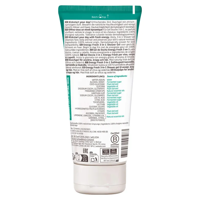Weleda For Men Energy Fresh 3in1 Duschgel, 200 ml