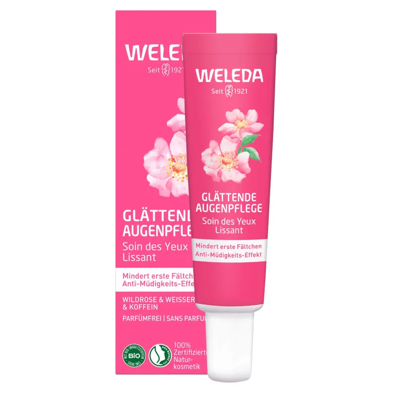 Weleda Glättende Augenpflege Wildrose & Weißer Tee, 12 ml