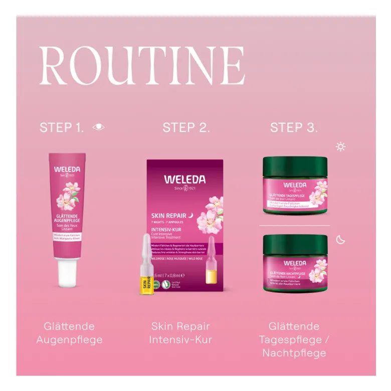 Weleda Glättende Nachtpflege Wildrose & Weißer Tee, 40 ml