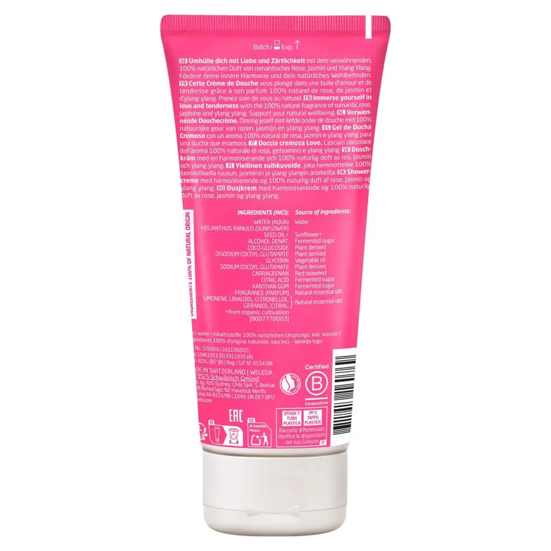 Weleda Love Shower Cream Rose, 200 ml