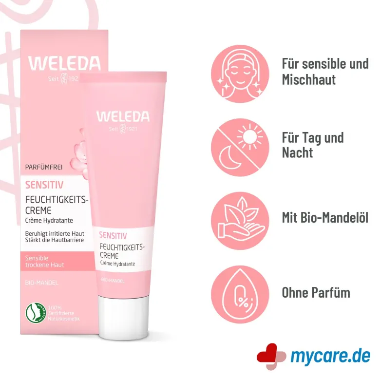 Weleda Mandel Sensitiv Feuchtigkeitscreme, 30 ml