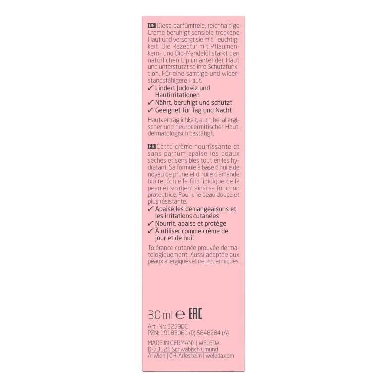 Weleda Mandel Sensitiv Feuchtigkeitscreme, 30 ml