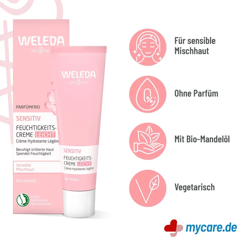 Weleda Mandel Sensitiv Leichte Feuchtigkeitscreme, 30 ml