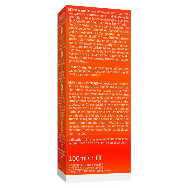 Weleda Sport Massage-Öl Arnika, 100 ml