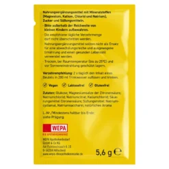 WEPA Elektrolyte Pulver Zitrone, 20X5.6 g