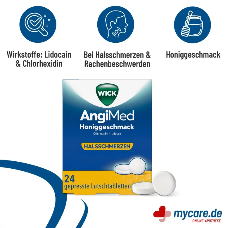 Wick AngiMed Honiggeschmack Lutschtabletten, 24 St