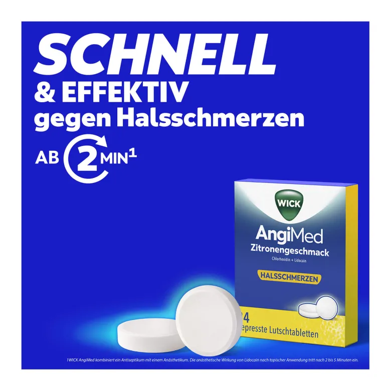 Wick AngiMed Zitronengeschmack Lutschtabletten, 24 St