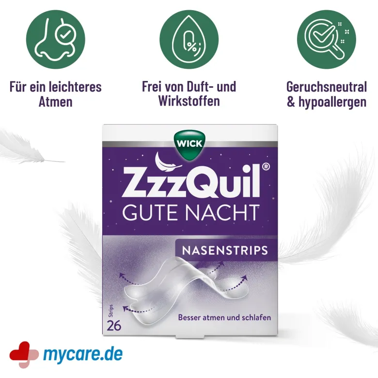 Wick ZzzQuil Gute Nacht Nasenstrips, 26 St