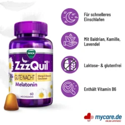 Wick ZzzQuil Gute Nacht Weichgummis Mango & Banane, 60 St
