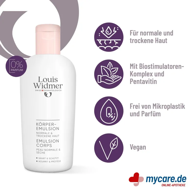 Widmer Körperemulsion unparfümiert, 200 ml