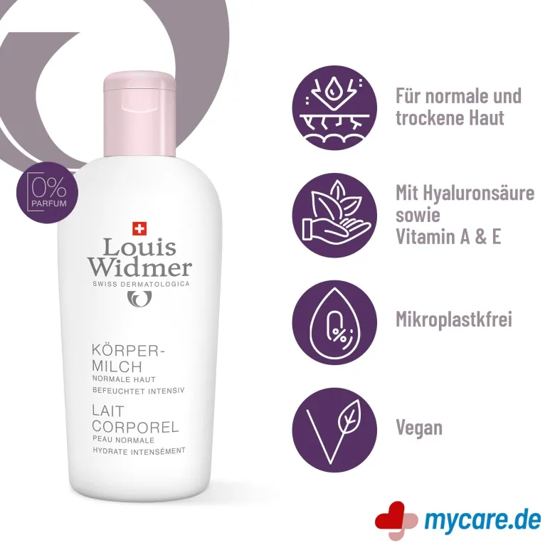 Widmer Körpermilch unparfümiert, 200 ml