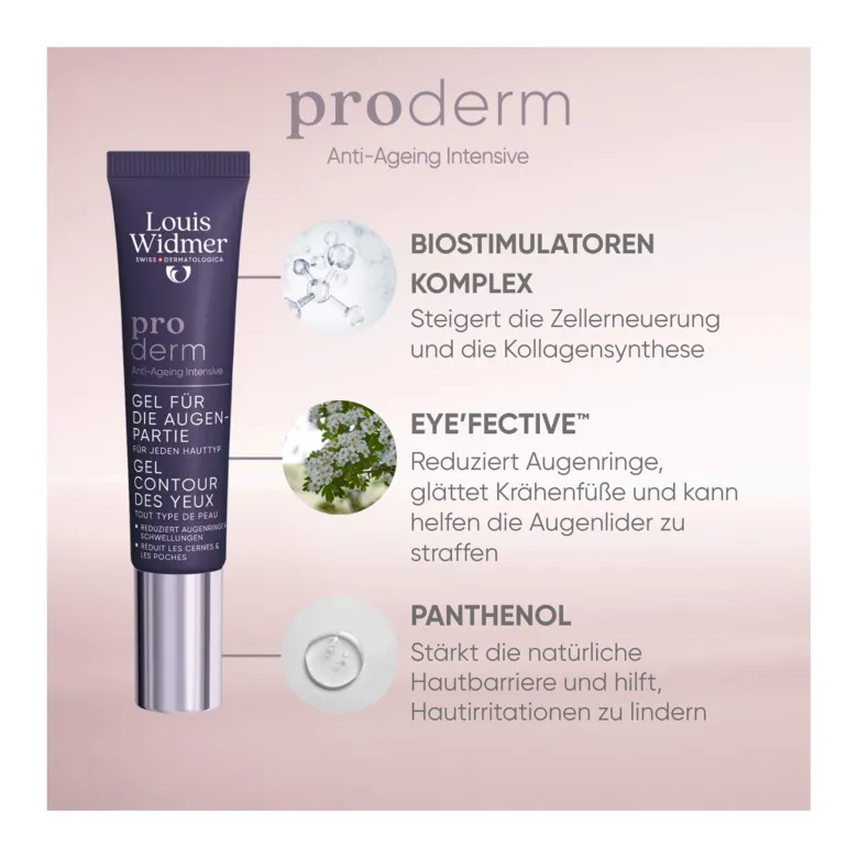 Widmer proderm Gel für die Augenpartie Intensiv unparfümiert, 15 ml