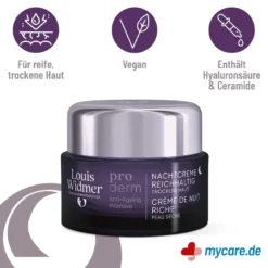 Widmer proderm Nachtcreme Reichhaltig leicht parfümiert, 50 ml