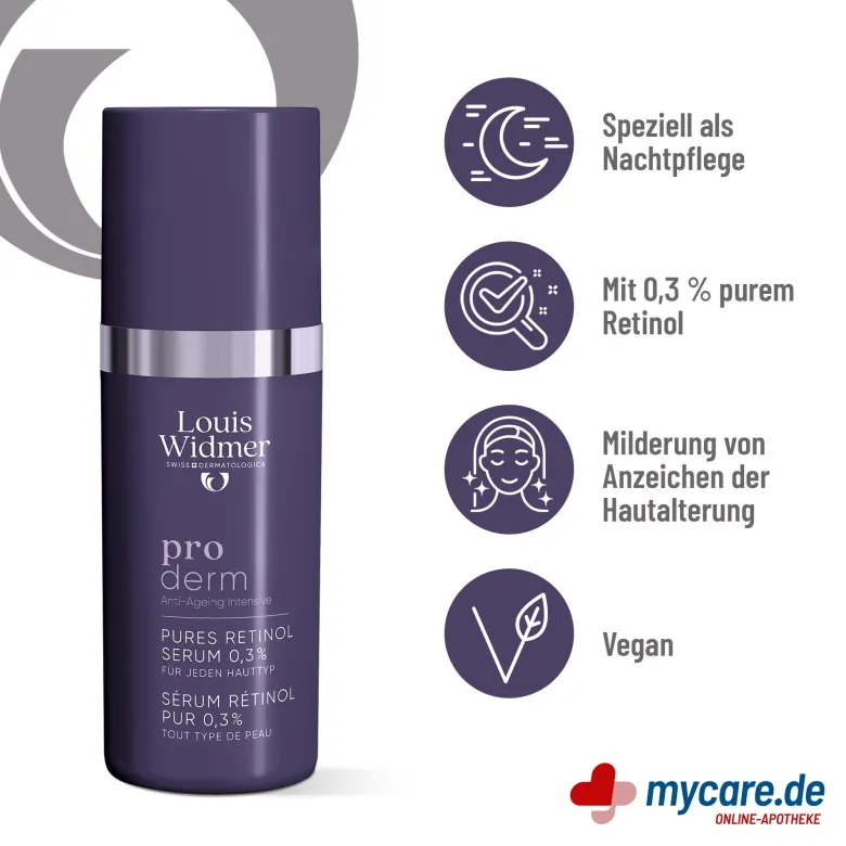 Widmer proderm Pures Retinol Serum 0,3 % leicht parfümiert, 30 ml