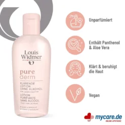 Widmer purederm klärende Lotion ohne Alkohol unparfümiert, 200 ml
