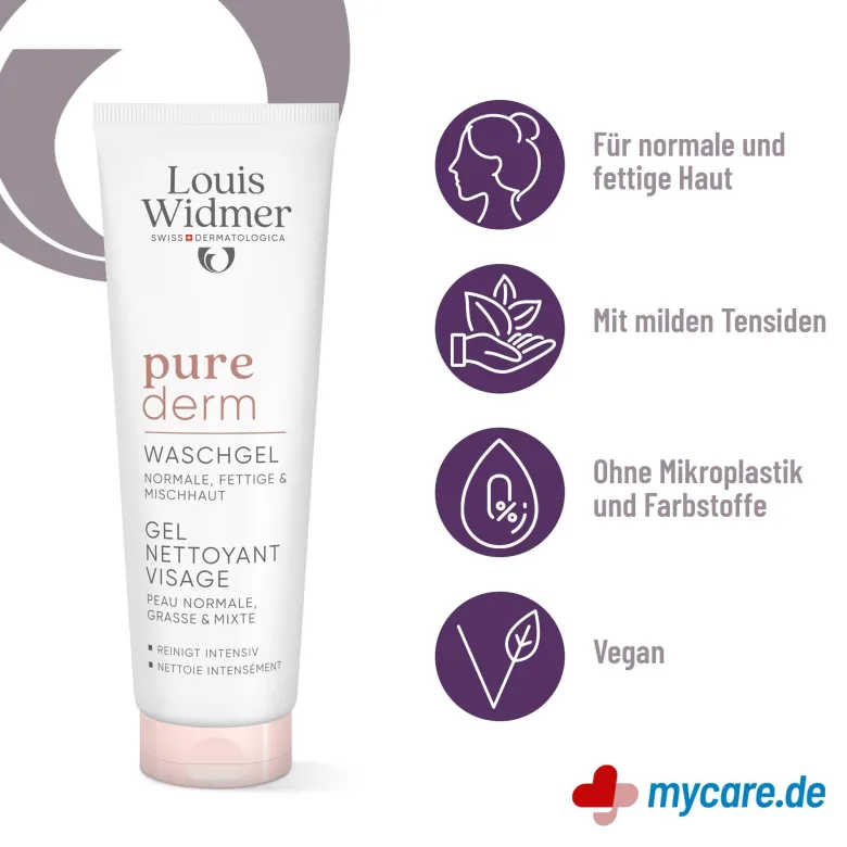 Widmer purederm Waschgel leicht parfümiert, 125 ml
