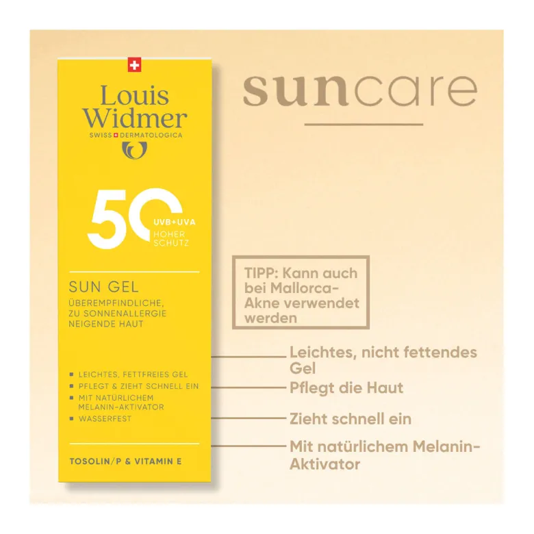 Widmer Sun Gel 50 leicht parfümiert, 100 ml