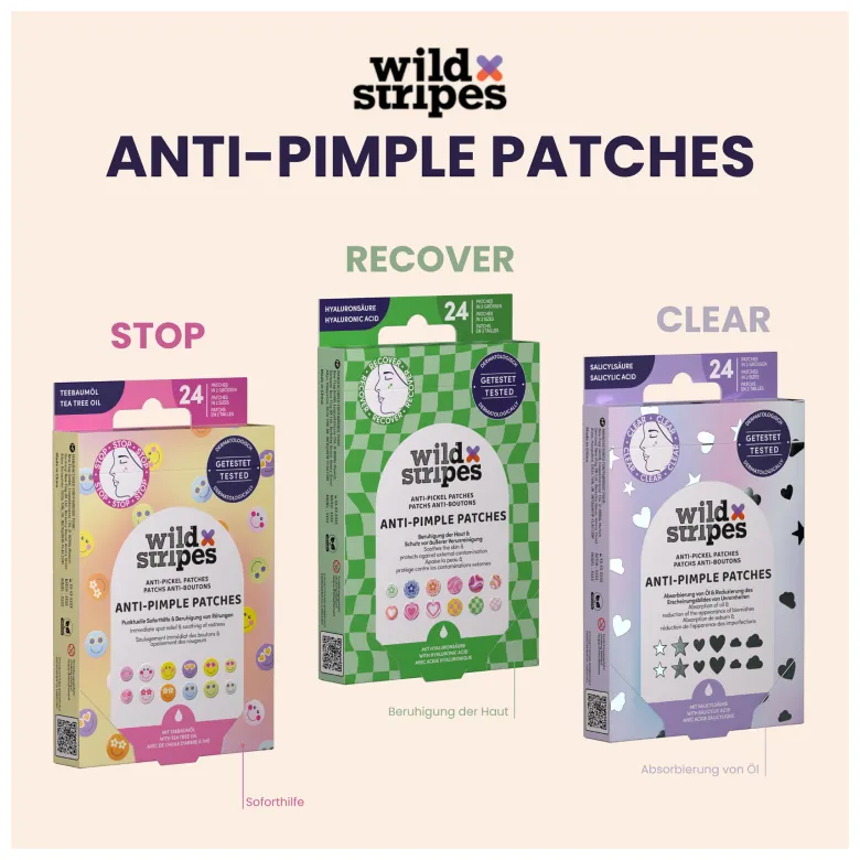 Wild Stripes Anti-Pickel Patches - Smile Stop, 24 St