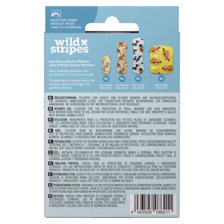 Wild Stripes Kinderpflaster - Animal Design, 20 St