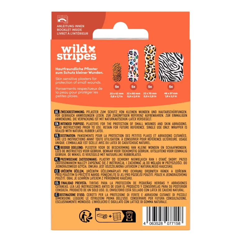 Wild Stripes Sensitive Pflaster - Animal Design, 20 St