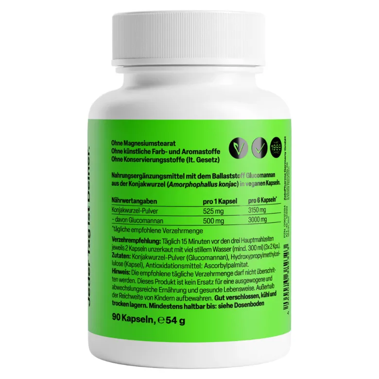 ZeinPharma Glucomannan 500mg Kapseln, 90 St