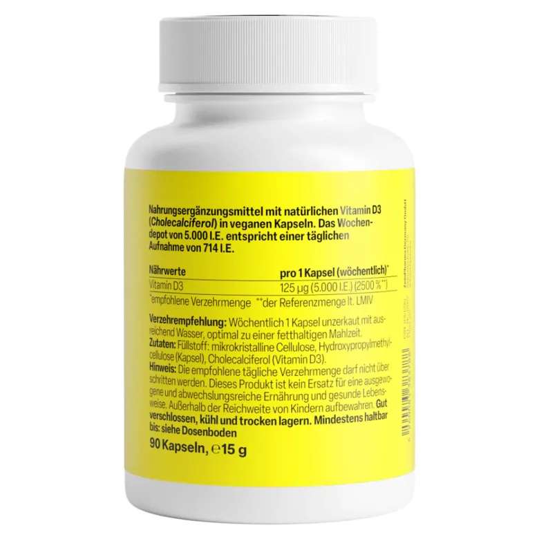 ZeinPharma Vitamin D3 5.000 I.E. Kapseln, 90 St