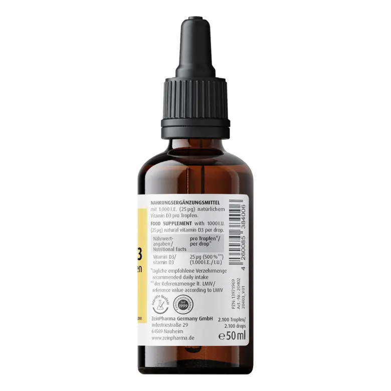 ZeinPharma Vitamin D3 1.000 I.E. Tropfen, 50 ml