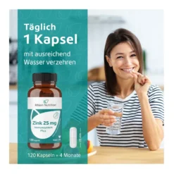 Zink 25 mg Immunsystem Plus Kapseln, 120 St